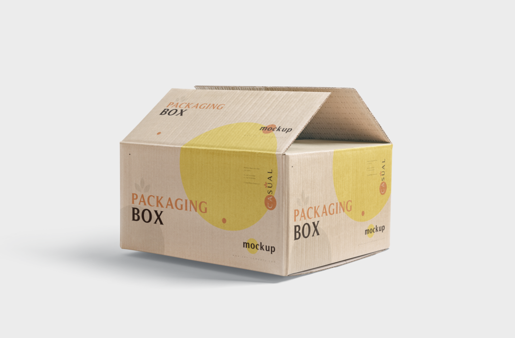 瓦楞纸牛皮纸箱食品包装包装样机psd下载_编号625401948924941905-设图网