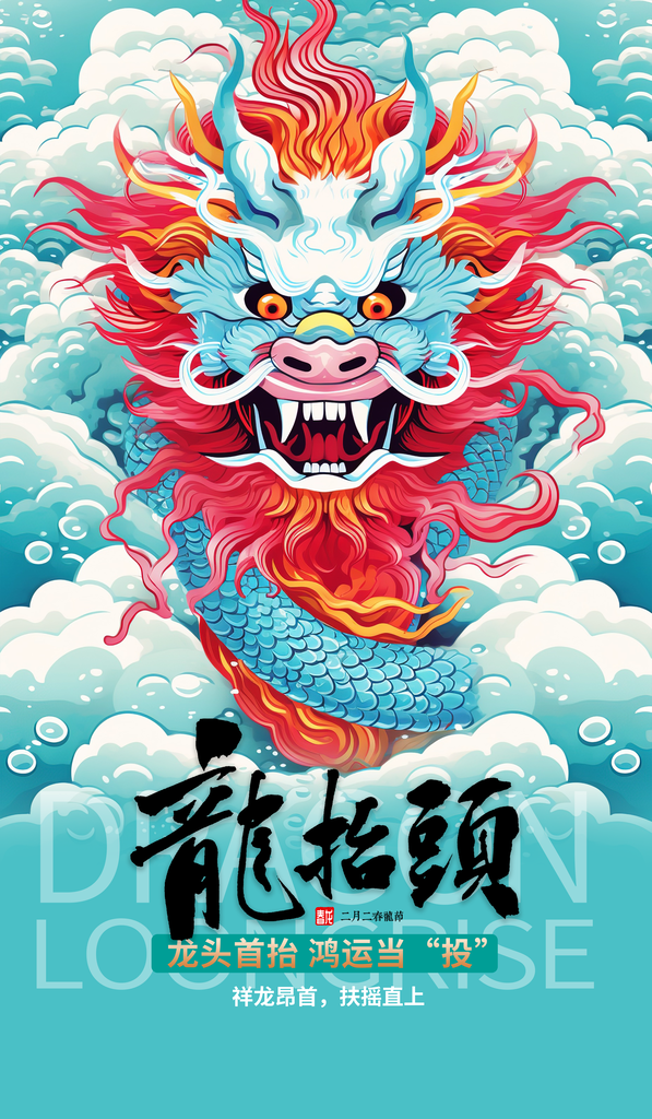 龙年大吉年俗新年微推系列