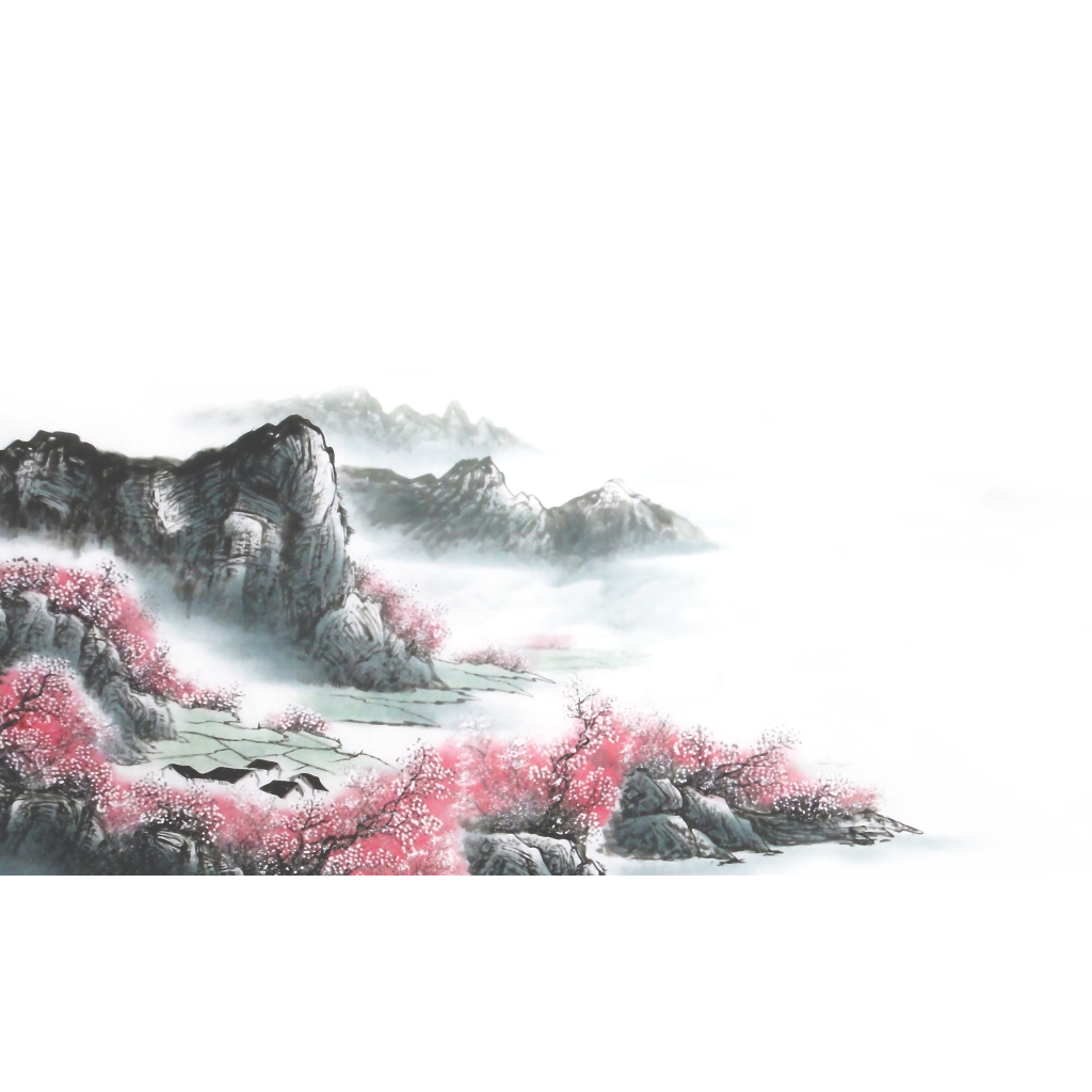 古风水墨山水免扣素材png下载_编号630901686793279602-设图网