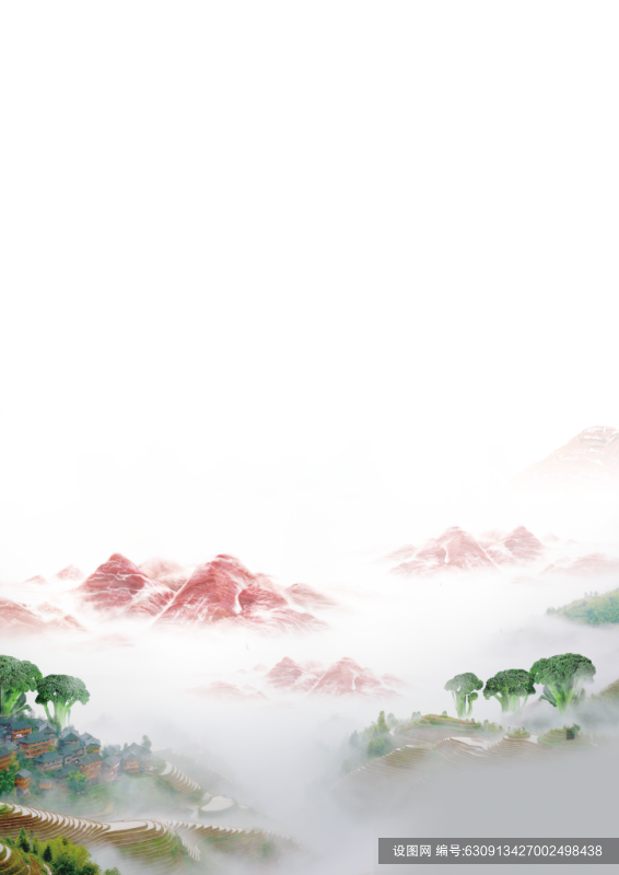 古风水墨山水免扣素材png下载_编号630913427002498438-设图网