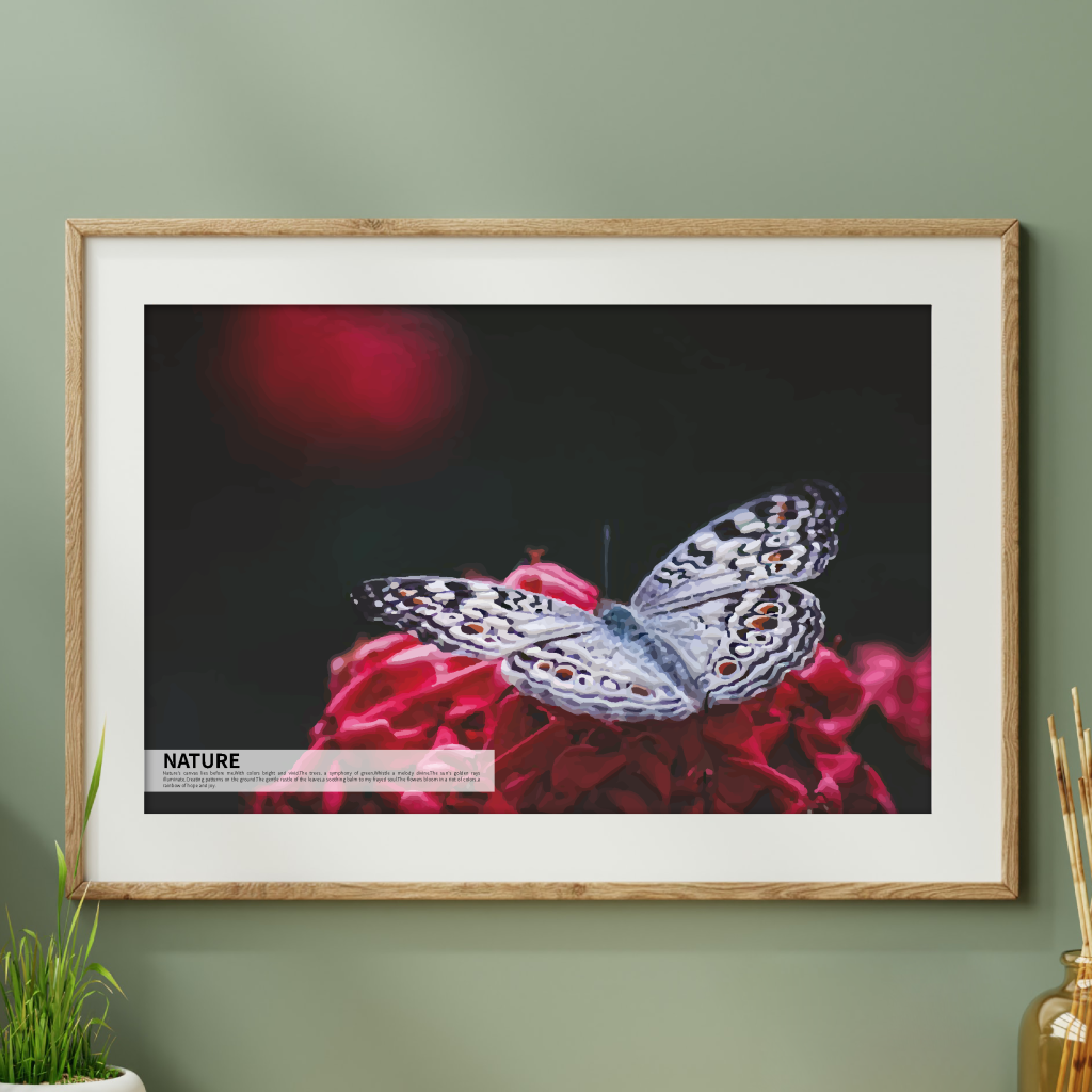 矢量蝴蝶轻奢装饰画