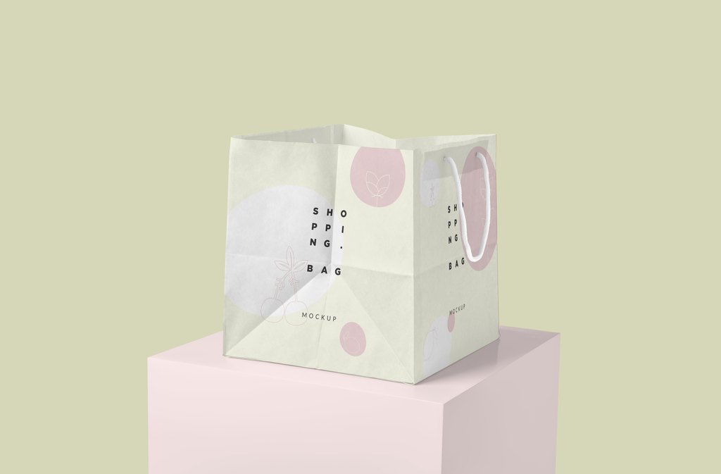 毕业设计作品小清新文创名片布袋样机素材
