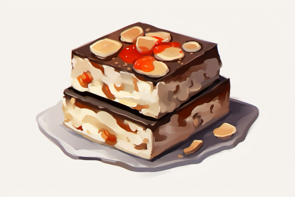 滋阴美味阿胶补品阿胶糕美食插画
