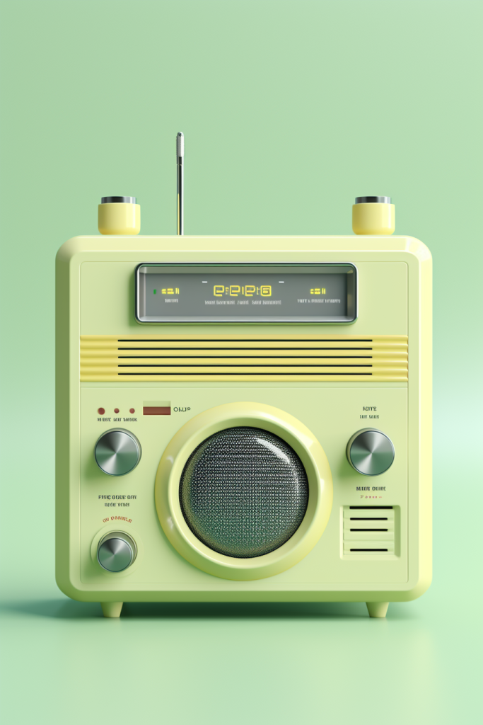 老物件复古便携式收音机模型