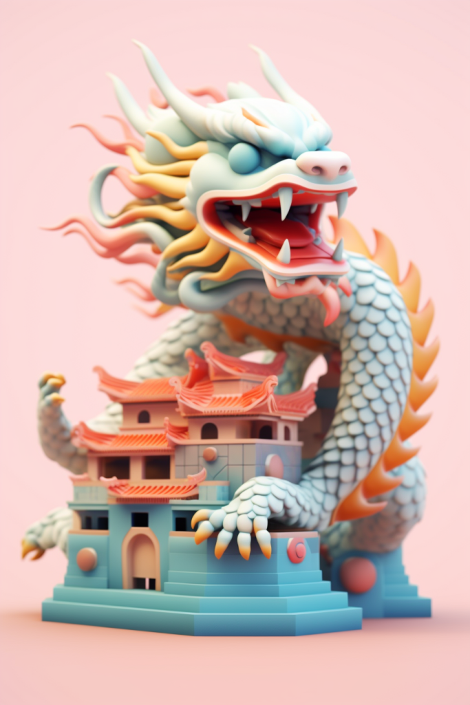 神秘传说龙年青龙模型