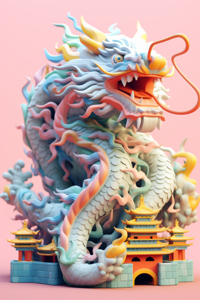 神秘传说祥瑞吉祥东方龙龙年模型