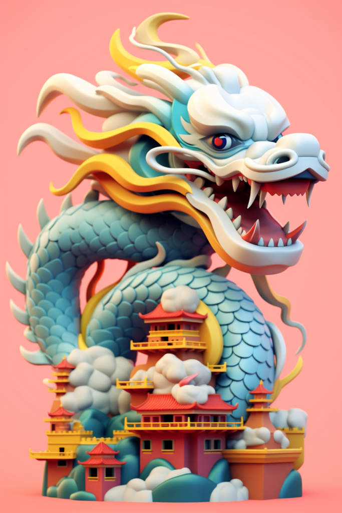 卡通龙年青龙模型