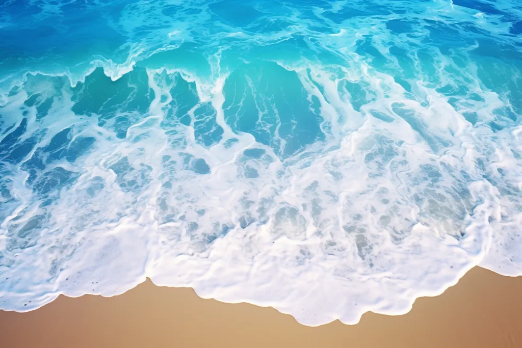 浪花海浪大海和沙滩摄影图