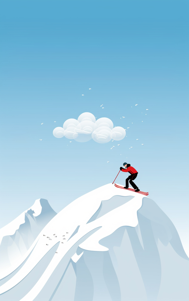 冬天冬季场景滑雪人物场景素材图