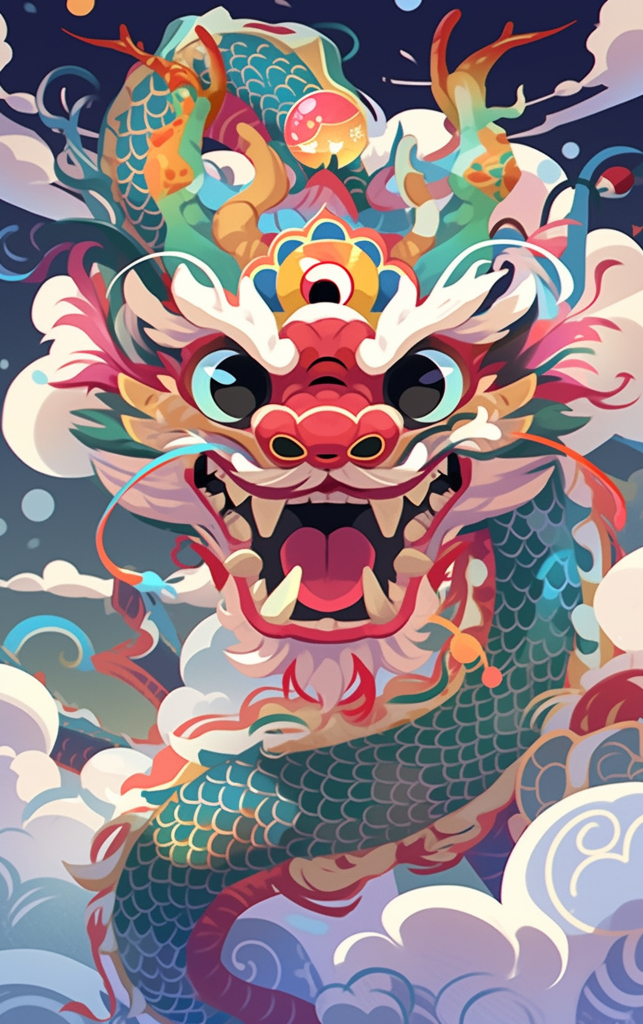 新年龙年元素素材图片