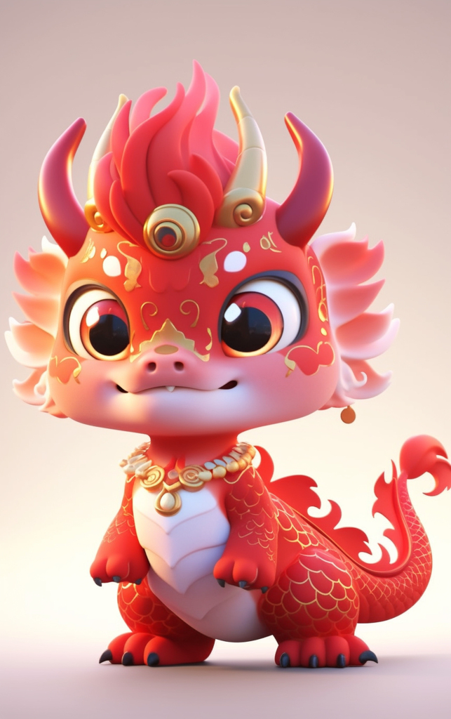 新年龙年元素素材图AI图