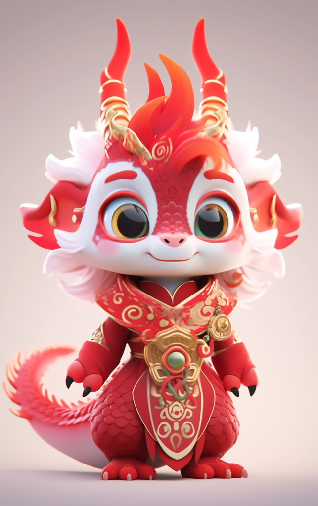 新年龙年元素素材图AI图