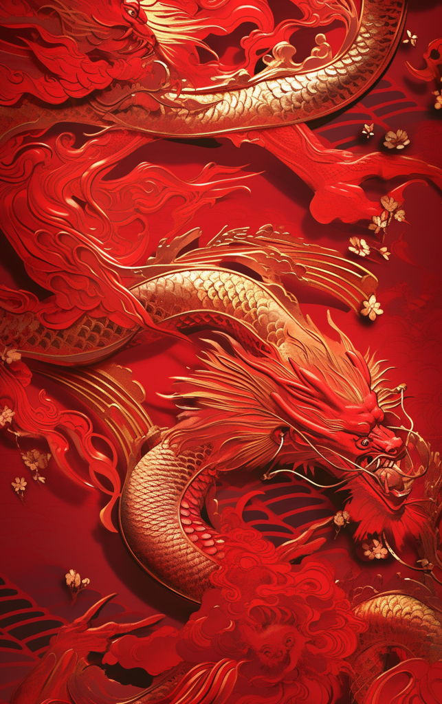 大气中国龙数字艺术图AI图
