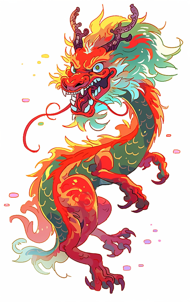 新年中国龙元素素材图AI图