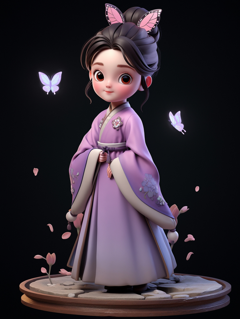 小女孩人物AI图素材图片