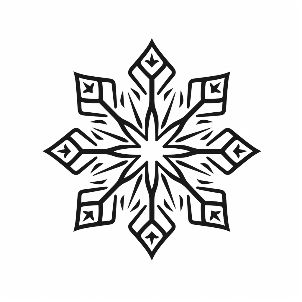数字艺术图简约雪花素材图AI图