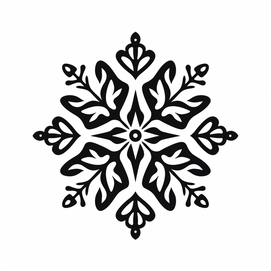 数字艺术图简约雪花素材图AI图