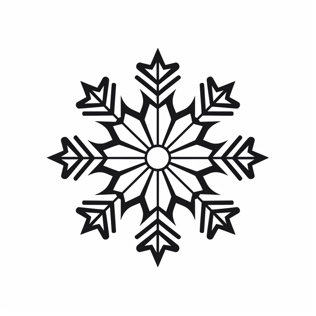 数字艺术图简约雪花素材图AI图