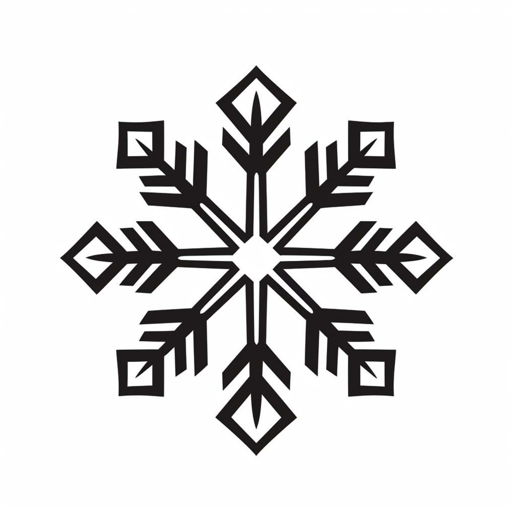 数字艺术图简约雪花素材图AI图