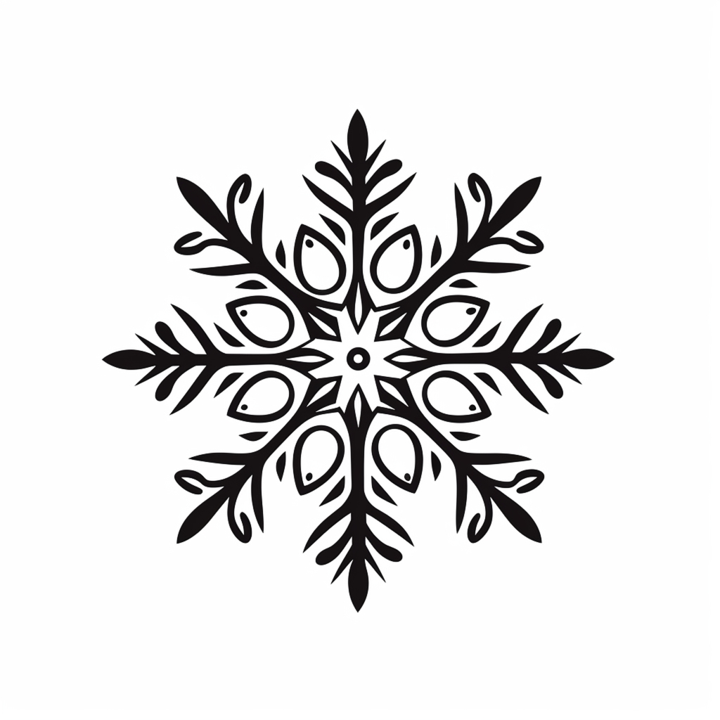 数字艺术图简约雪花素材图AI图