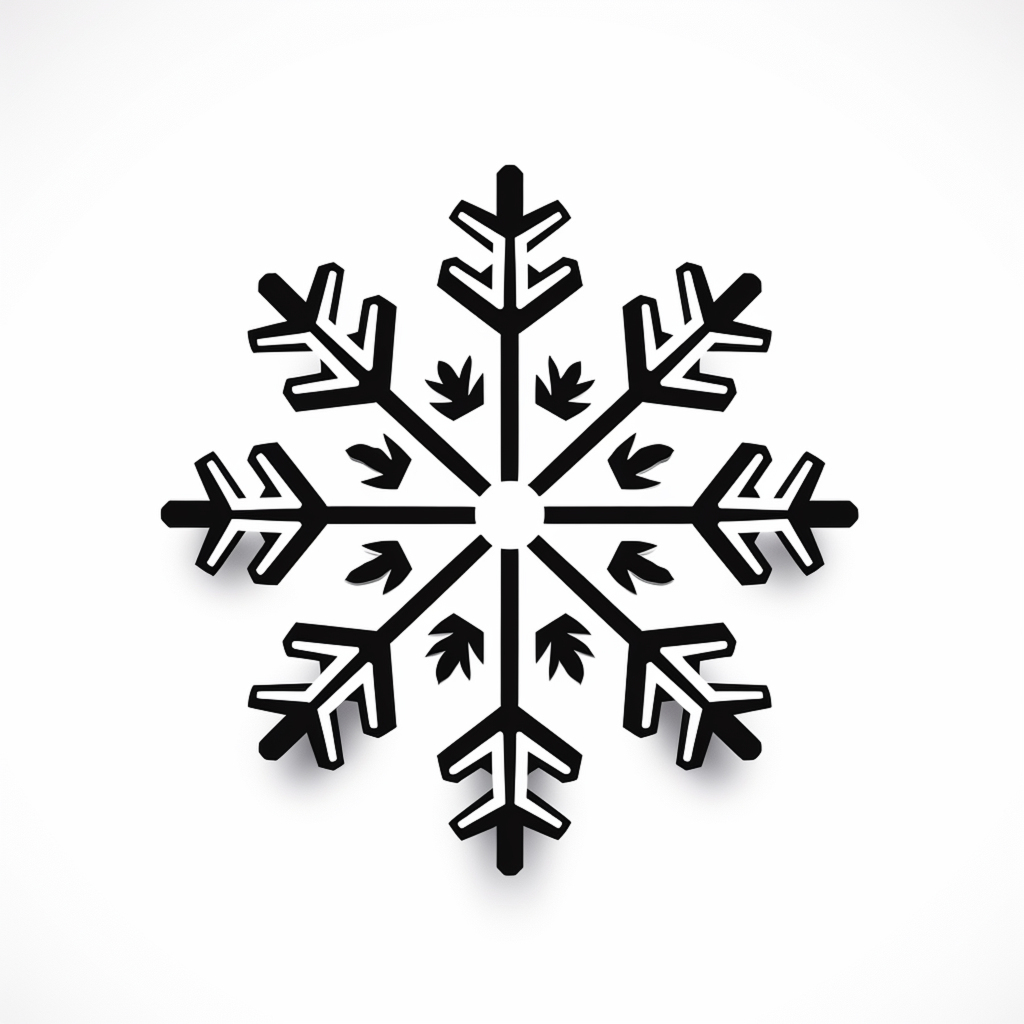 数字艺术图简约雪花素材图AI图