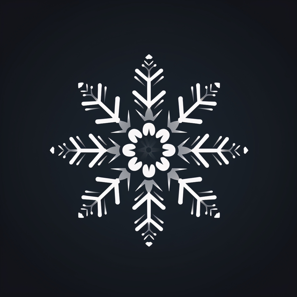 简约雪花图极简雪花AI图