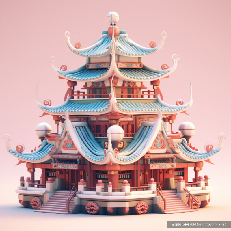 中国风建筑AI图数字艺术图古代建筑jpg下载_编号636160944355023972-设图网