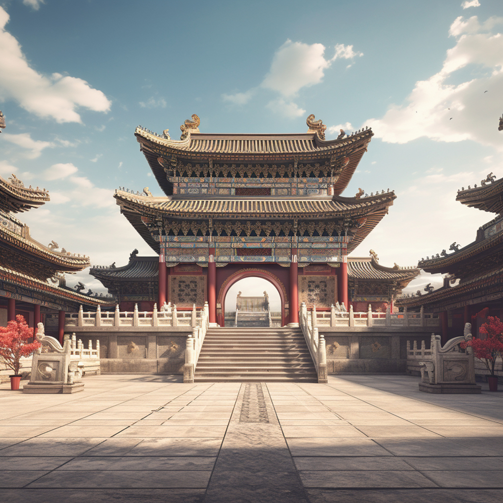 复古建筑施工方建筑AI图建筑素材图片