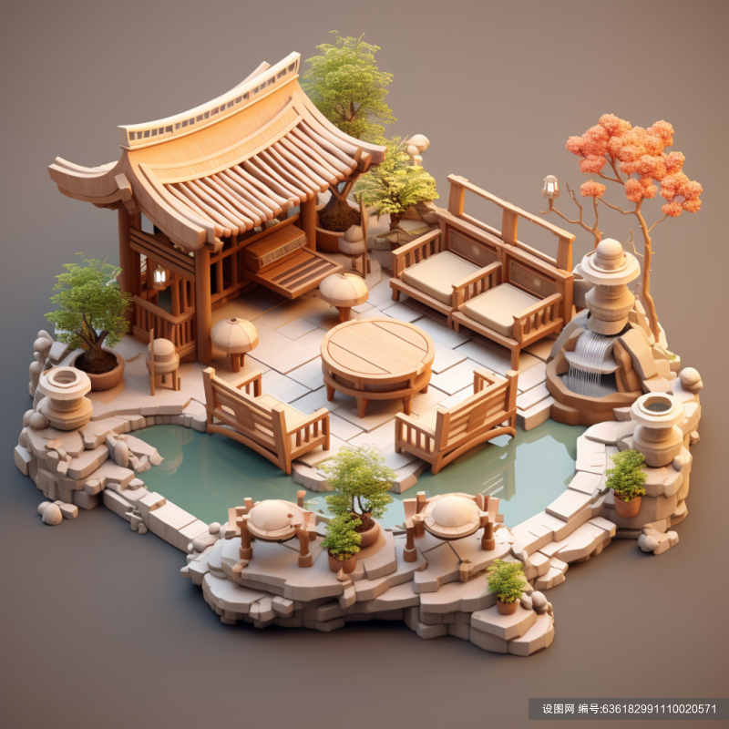 3d建筑素材图片AI图素材