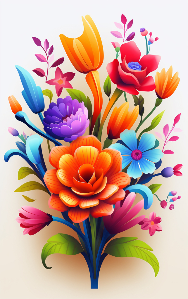 简约立体花朵元素花朵3d花朵素材图