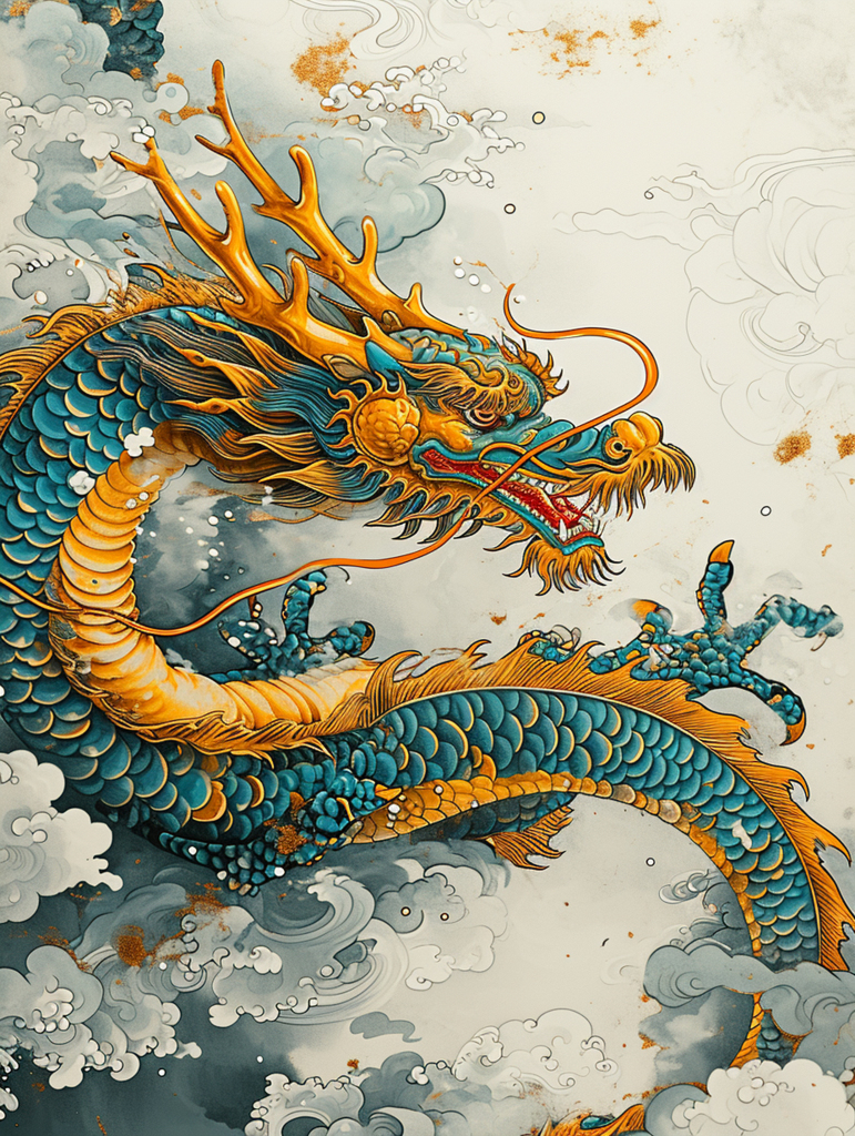 简约龙数字艺术龙素材图片