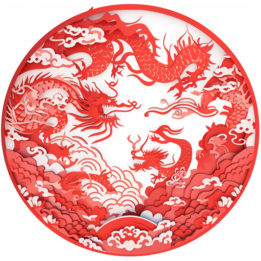 龙剪影素材图片元素