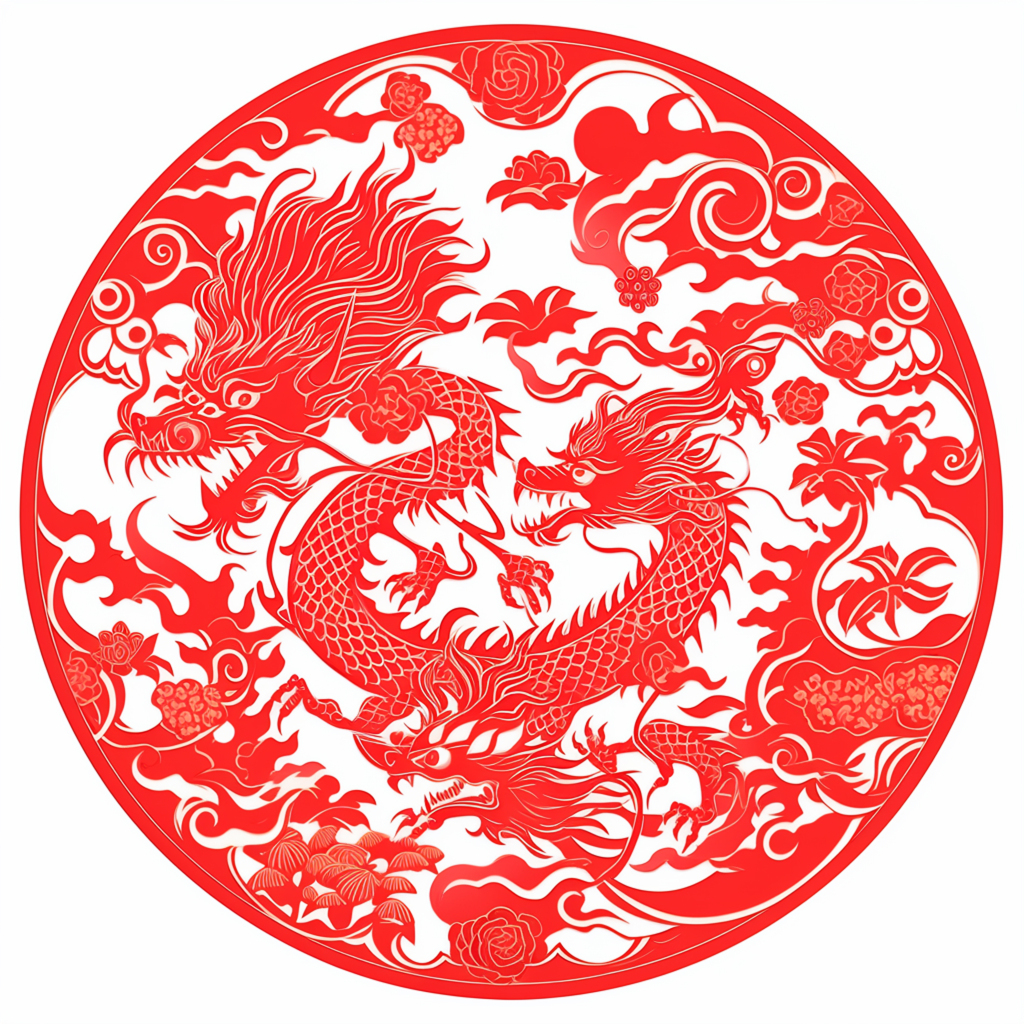 龙剪影素材图片元素