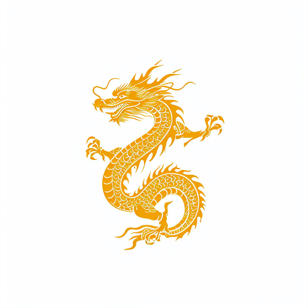 龙剪影素材图片元素