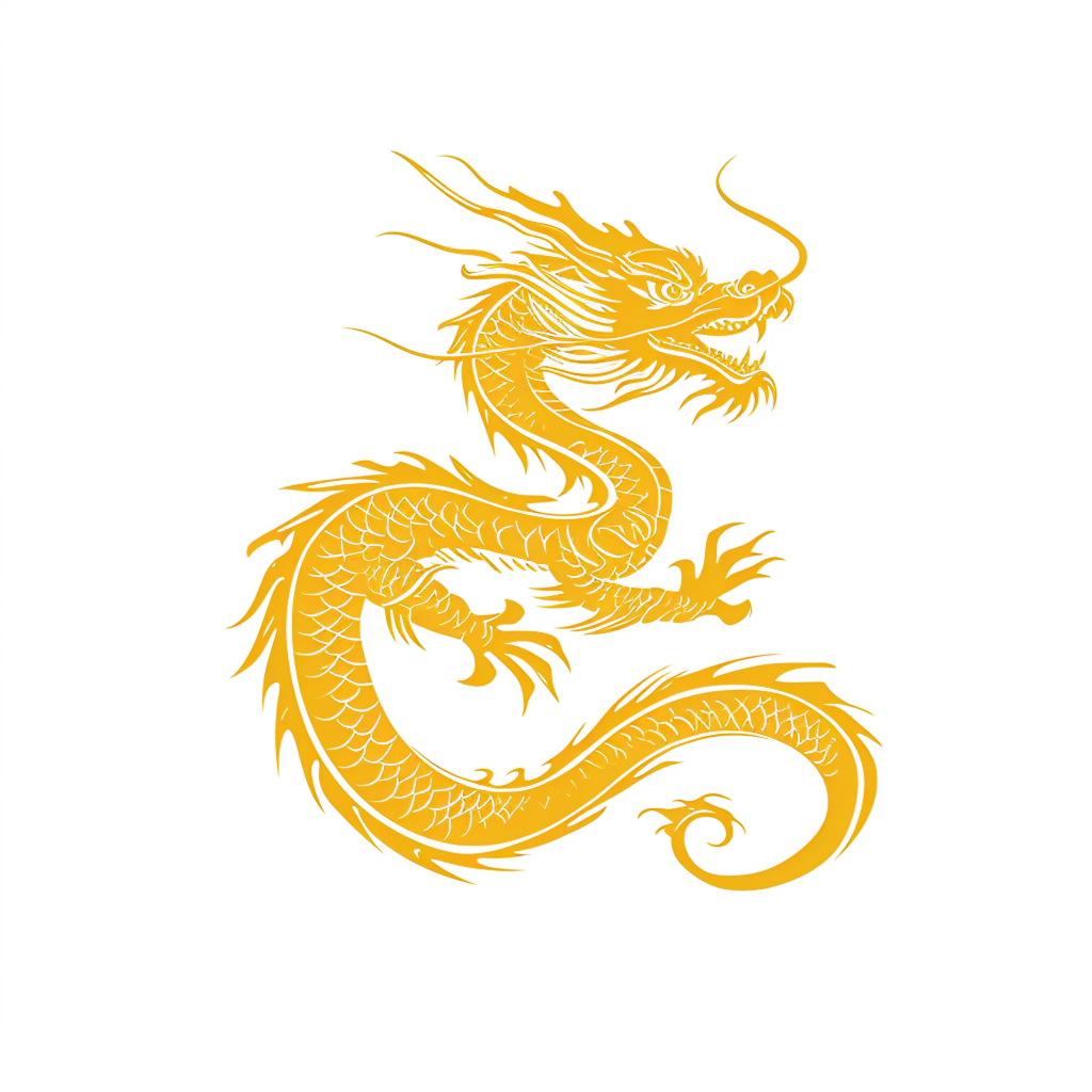 龙剪影素材图片元素