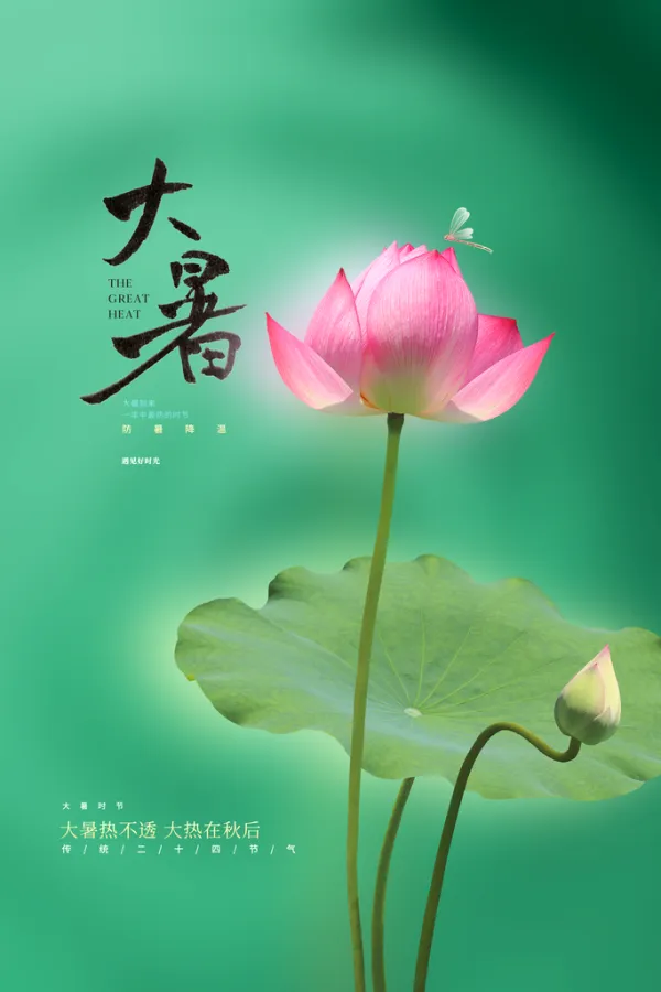 夏天节气海报背景素材