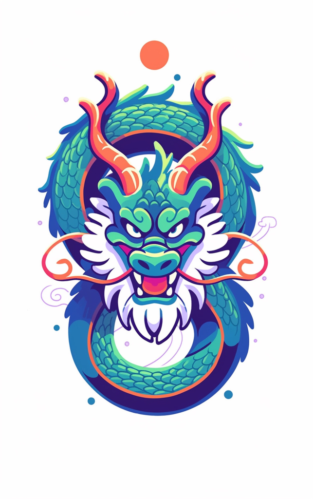 新年中国龙元素素材图片