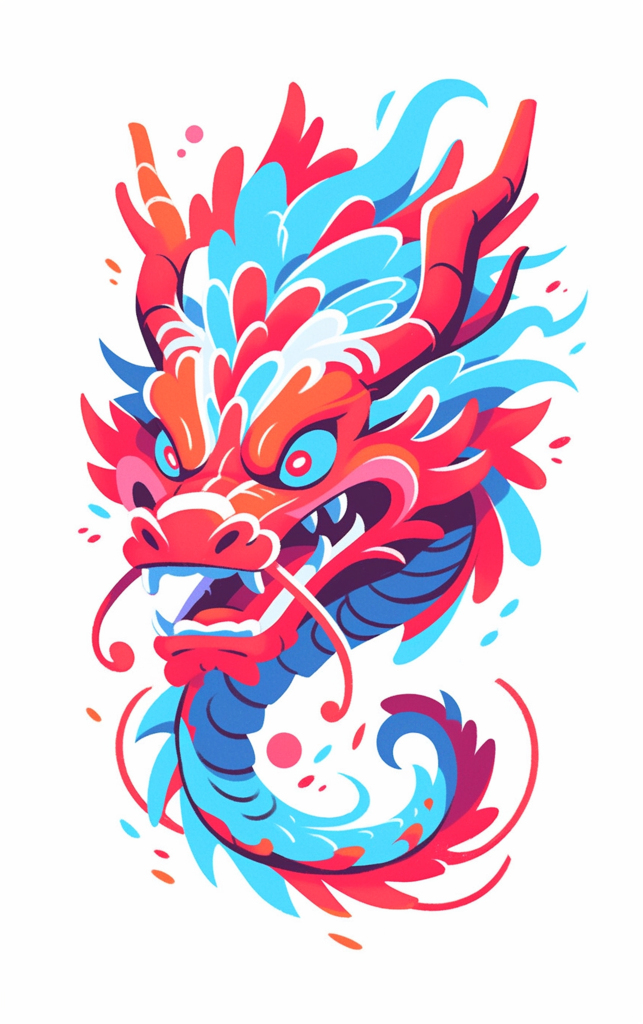 新年中国龙元素素材图片