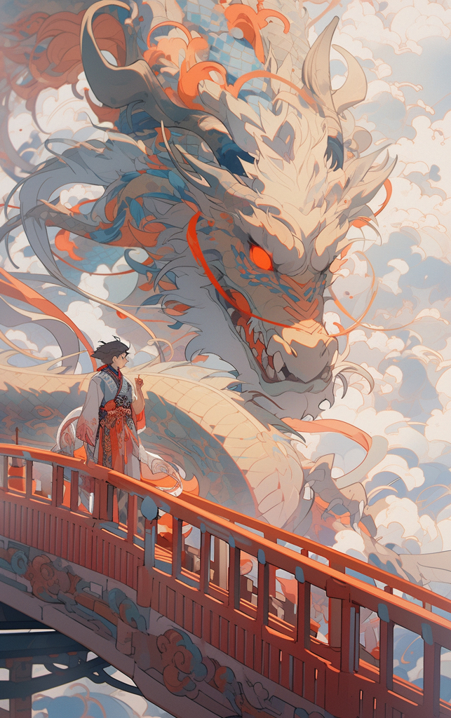 龙年插画素材图片背景