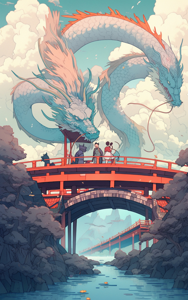 龙年插画素材图片背景