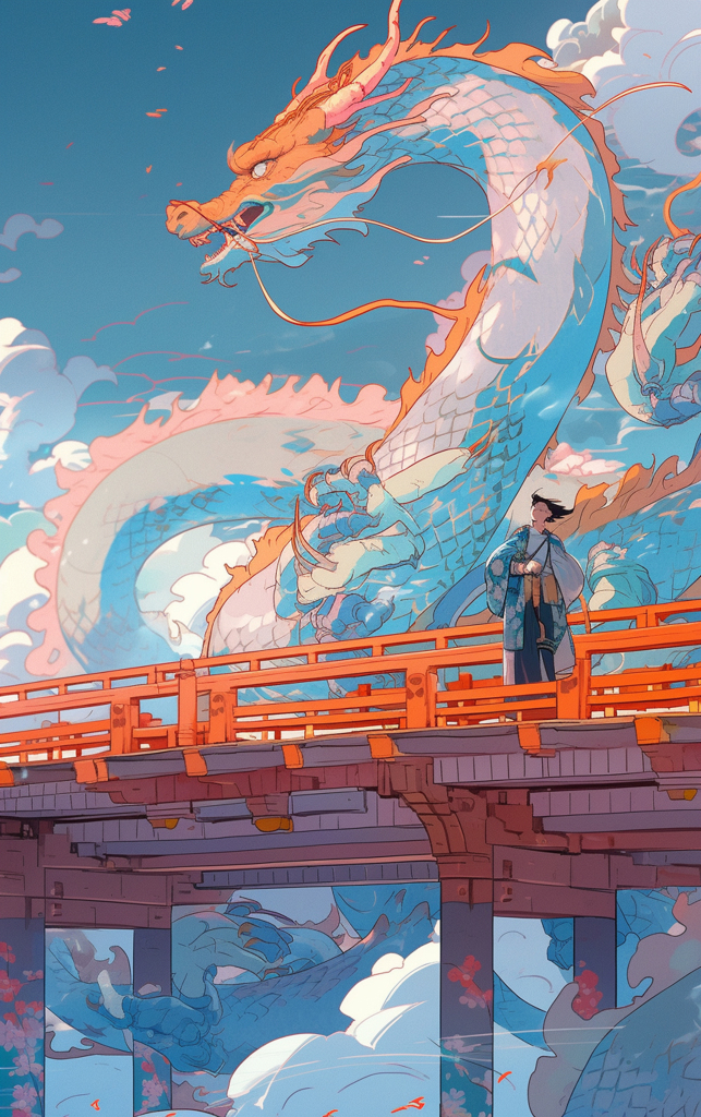 龙年插画素材图片背景