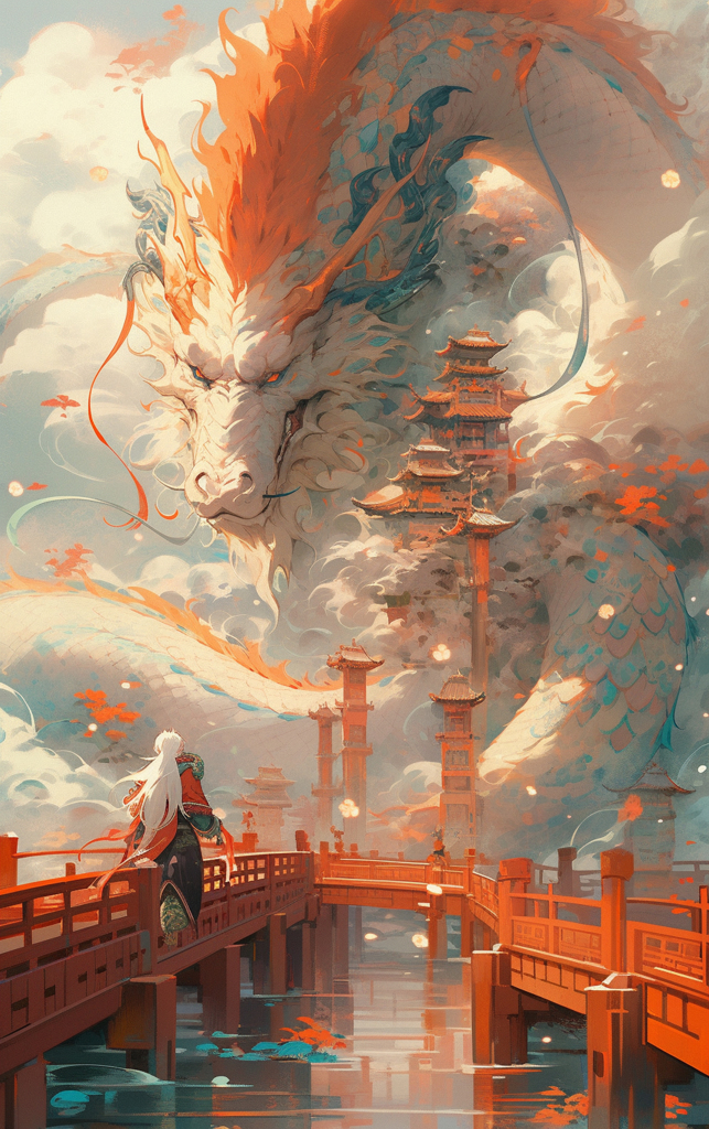 龙年插画素材图片背景