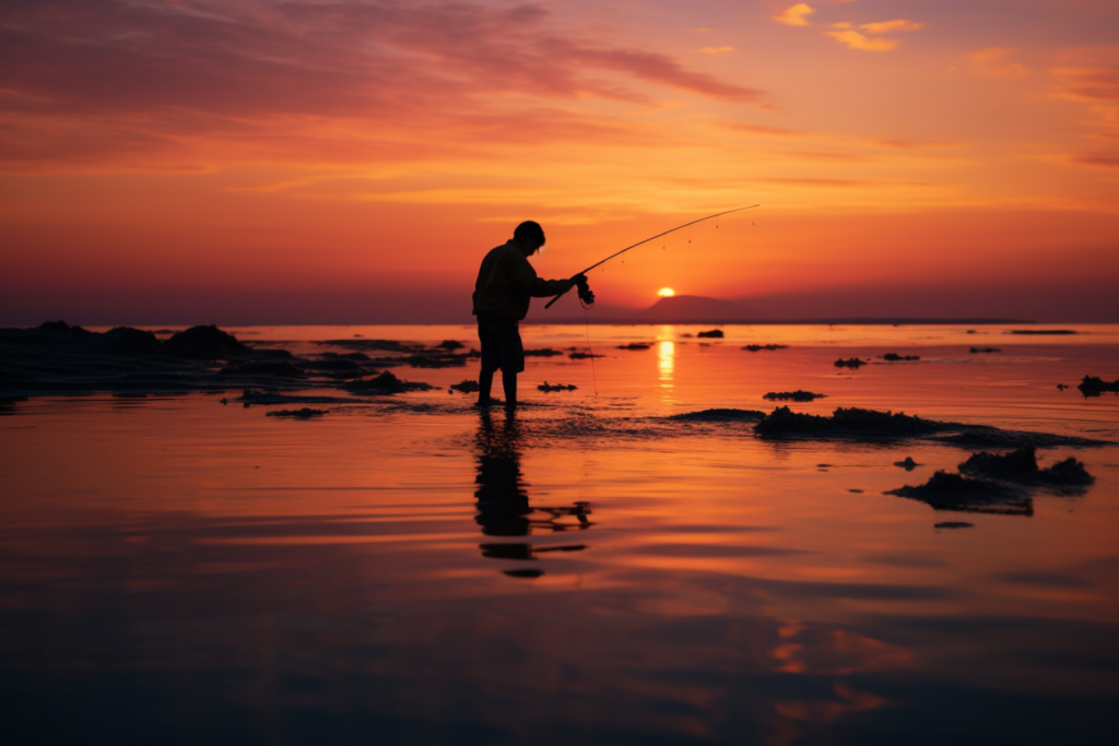 海鲜赶海人物摄影图