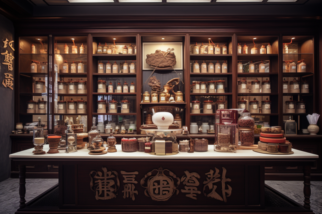中药柜中医药房摄影图