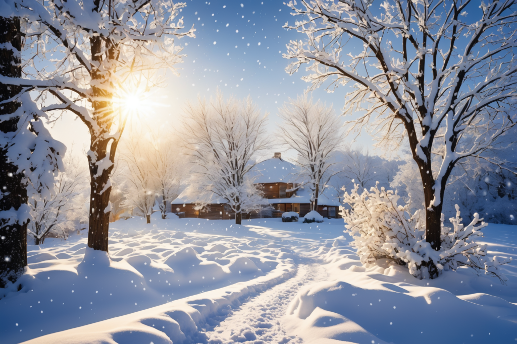 冬雪冬天下雪飘雪摄影图