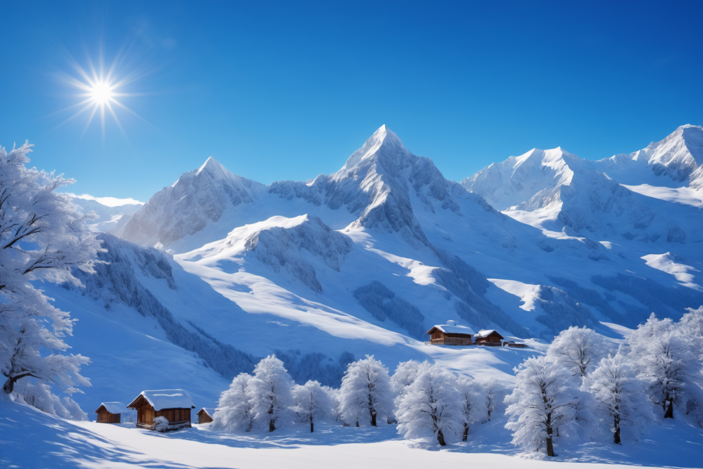 旅游高原雪山风景摄影图
