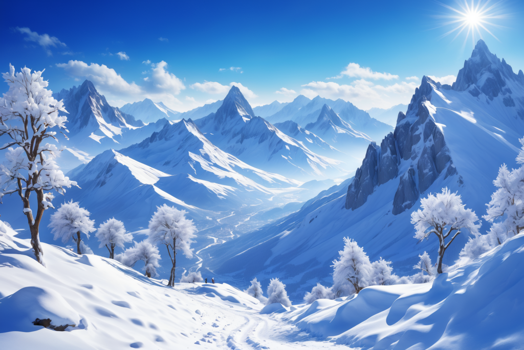 旅游高原雪山风景摄影图