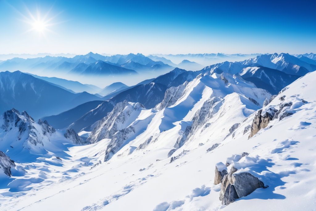 风景如画高原雪山风景摄影图