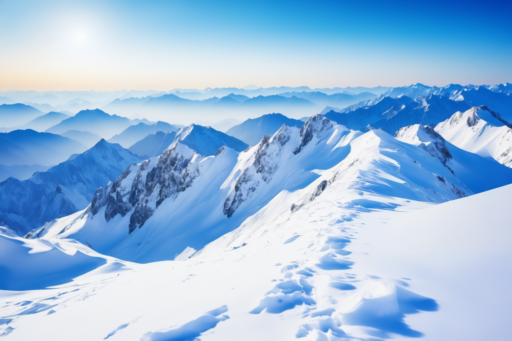 风景如画高原雪山风景摄影图