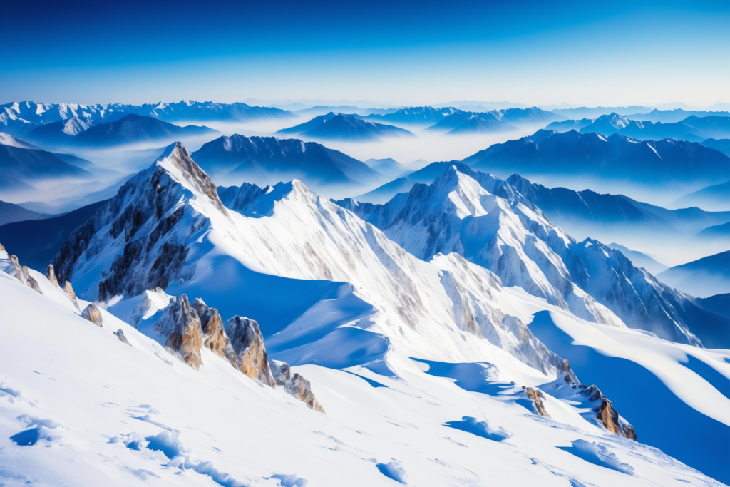 风景如画高原雪山风景摄影图